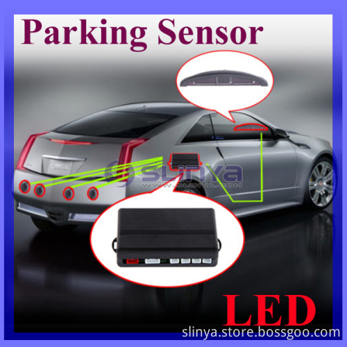 Car LED Parking Sensors Reverse Backup Radar Monitor System with Backlight Display + 4 Sensors 6 Colors Wholesale